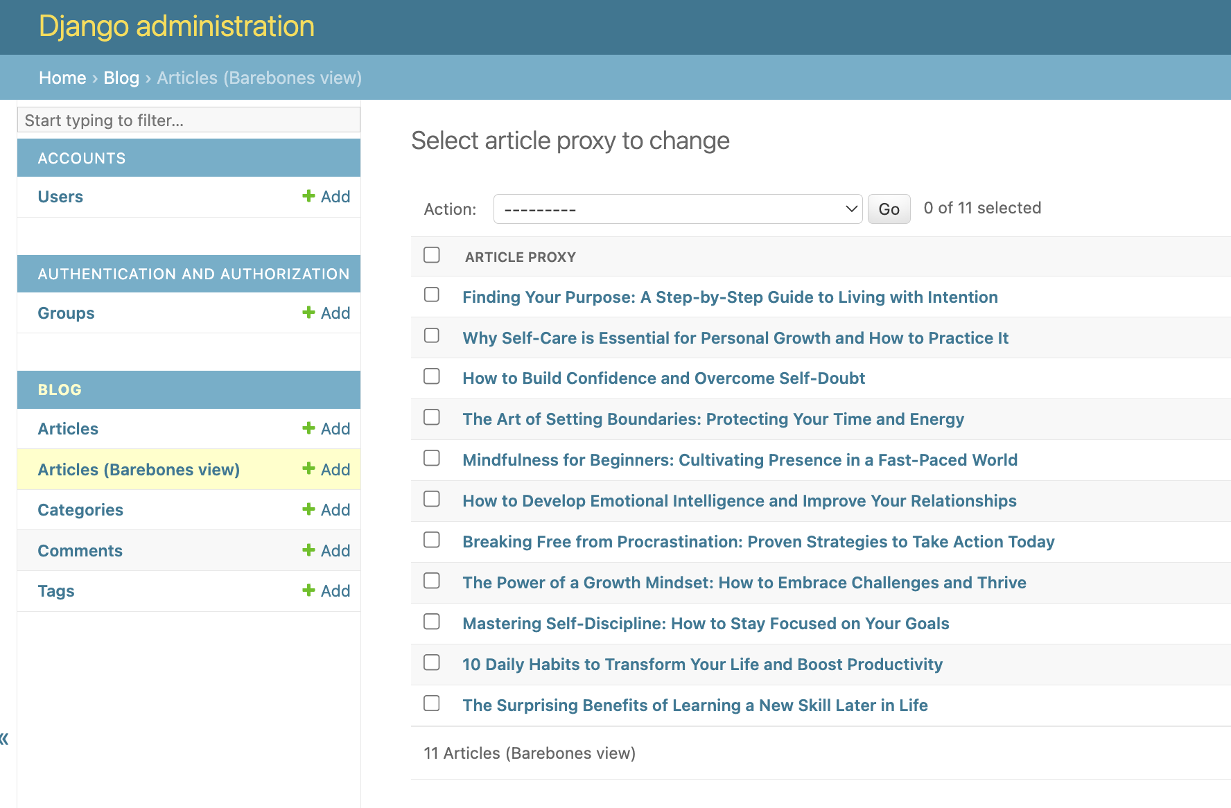 Django Admin using proxy model